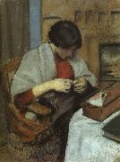 August Macke Elisabeth Gerhardt Sewing oil painting picture wholesale